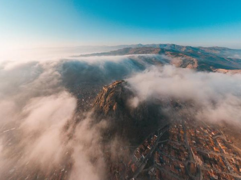 Karahisar Kalesi havadan bir başka güzel