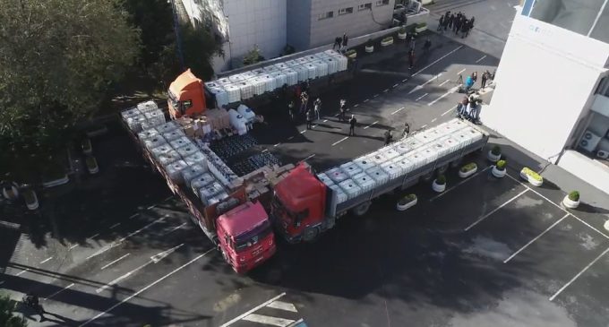 İstanbul’da ele geçirilen 250 ton kaçak içki havadan görüntülendi