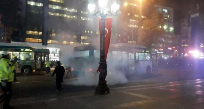 Ankara’da halk otobüsünde yangın