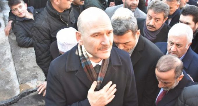 Soylu, helikopterle Şeyh Abdulkerim Çevik’in ailesine taziyeye gitti