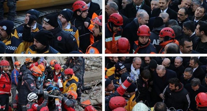 AFAD Başkanı gönderin dedi, yaralı yurttaş Erdoğan’ın yanına getirildi