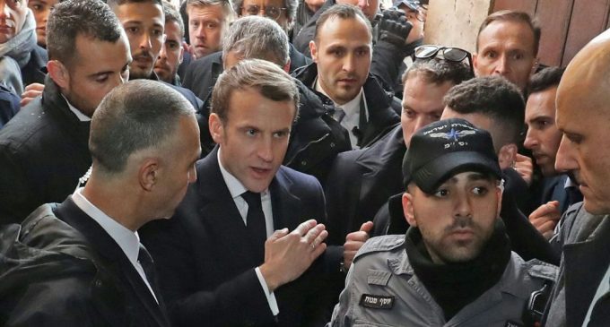 Macron ile İsrail polisi arasında gerginlik