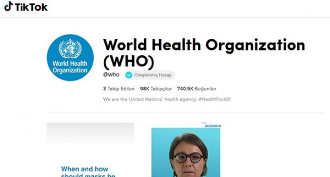 Dünya Sağlık Örgütü, ‘koronavirüs’ için TikTok hesabı açtı