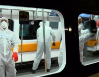 İstanbul metro hatlarında virüse karşı dezenfekte çalışması