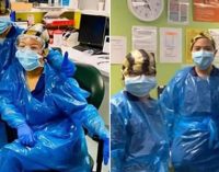 Çöp torbalarıyla korunmaya çalışan üç hemşire koronavirüse yakalandı