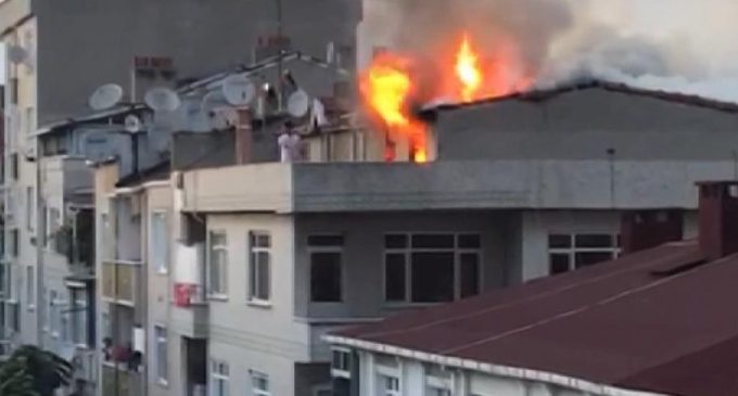 İstanbul’da teras katındaki mangal keyfi yangın çıkardı
