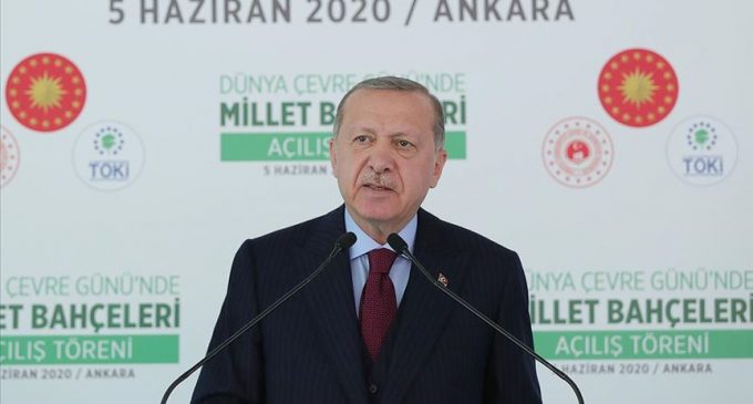 Erdoğan: 2023’e kadar 81 vilayetimizin tamamını millet bahçeleriyle donatacağız