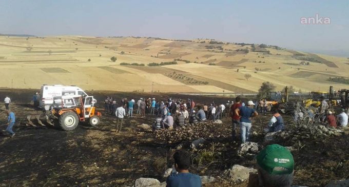 Buğday tarlasında çıkan yangında traktörünü kurtarmaya çalışan çiftçi yaşamını yitirdi