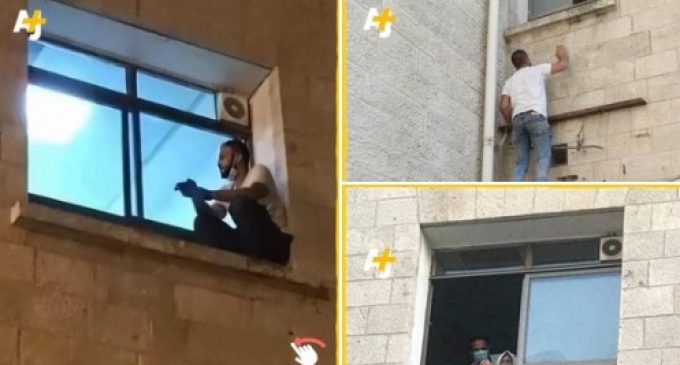 Sosyal medya onu konuşuyor: Koronavirüse yakalanan annesine veda için hastane duvarına tırmandı