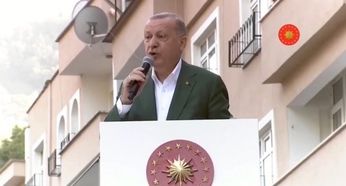 Erdoğan’dan Giresun’da itiraf gibi açıklama: Dere yataklarını işgal edersek gün geldiğinde sel alıp götürür