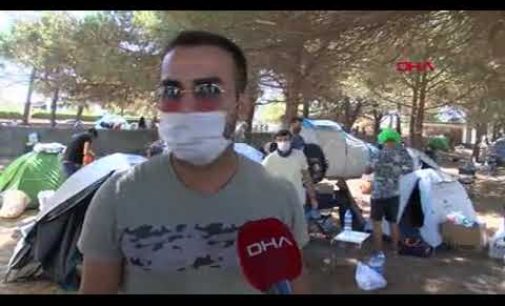 Maske ve sosyal mesafe kuralına uymayan kampçılara jandarma baskını