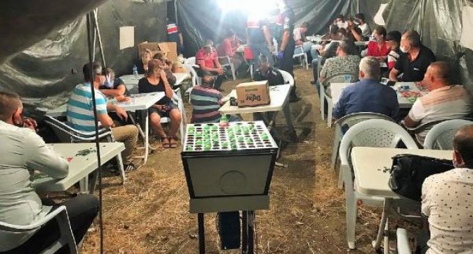 Ankara’dan Kırıkkale’ye gelip çadır kurarak kumar oynayan 37 kişi yakalandı