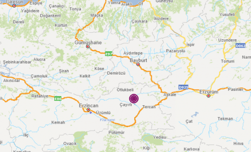 Erzincan Tercan’da 4.3 büyüklüğünde deprem