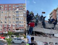 İzmir’deki şiddetli depremin yarattığı yıkım: Sekiz katlı binanın depremden önceki ve sonraki hali