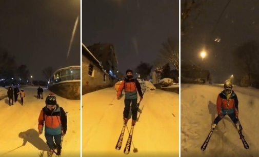 Avcılar’dan Firuzköy’e kayak yaparak gitti