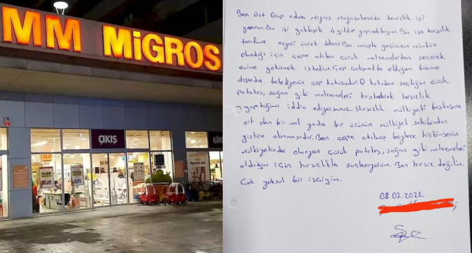 Migros, çöpteki çürük sebzeleri alan işçiyi “hırsızlık” suçlamasıyla işten attı: “Hırsız değilim, çok yoksul bir işçiyim”