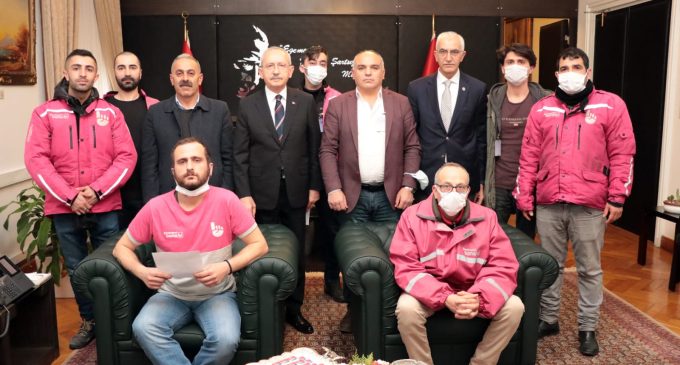 Kılıçdaroğlu, günlerdir direnen Yemeksepeti çalışanlarıyla görüştü