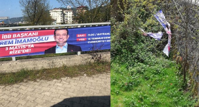 Önce Rize şimdi Trabzon: İmamoğlu’nun afişleri toplandı