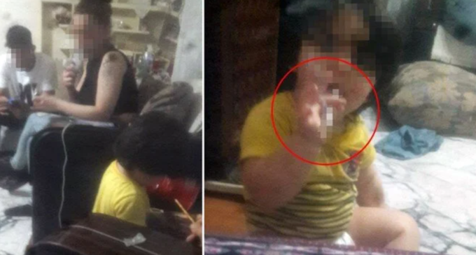 Polis 2 yaşındaki bebeğine sigara içiren anneyi arıyor!
