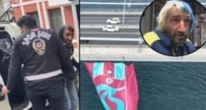 İki kez deneyip gözaltına alınmıştı: “Rambo Okan” üçüncü denemesinde Boğaz’daki Trabzonspor bayrağını kesti