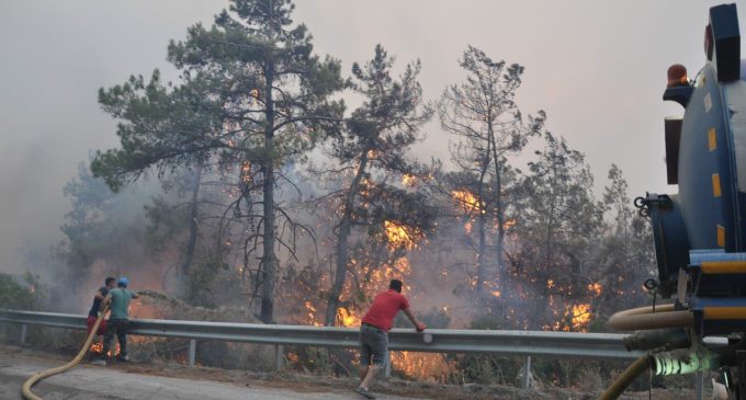 Datça’da orman yangını büyüdü: Alevler yerleşim yerlerine yaklaştı, kente girişlere izin verilmiyor