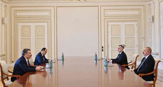 Bakan Koca Azerbaycan Cumhurbaşkanı Aliyev ile görüştü