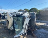 Beş aracın karıştığı zincirleme kaza: Beton mikseri motosikletin üzerine devrildi