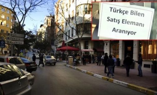 Nişantaşı’nda bir mağazaya “Türkçe bilen eleman aranıyor ilanı asıldı” iddiası