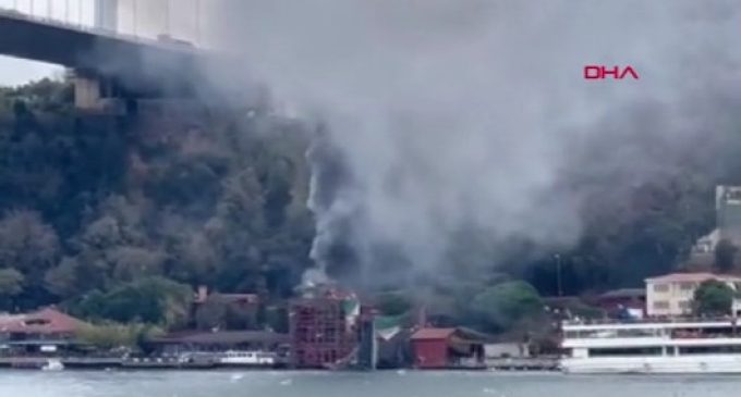 Beykoz’da bir işyerinin deposunda yangın