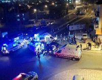 Malatya’da işçi servisi ile otomobil çarpıştı: 13 yaralı