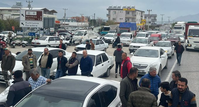 Domates üreticileri Antalya’da yol kapatıp eylem yaptı
