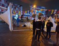 İYİ Parti’nin standını parçaladılar: AKP’li belediyenin sivil zabıta ekiplerinin parçaladığı iddia edildi