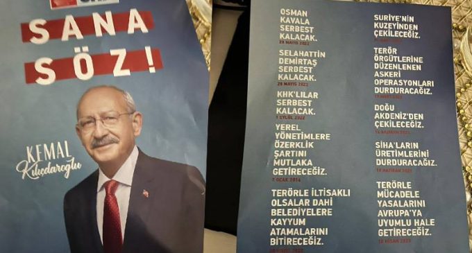 Kayseri’de CHP adına dağıtılan provokatif ilanlar ortaya çıktı: “SİHA’ların üretimini durduracağız”